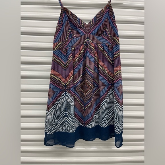 American Eagle Outfitters Multicolor Chevron Dress Size 8 - Picture 2 of 4
